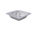 Plat de service carré martelé en acier inoxydable pour entrée n° 1, 355 ml, 6