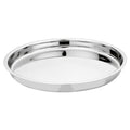 Stainless Steel Round Khumcha Thali Plate, 13"