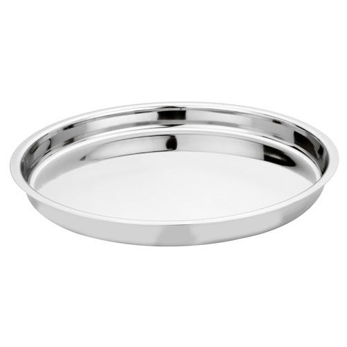 Stainless Steel Round Khumcha Thali Plate, 13"