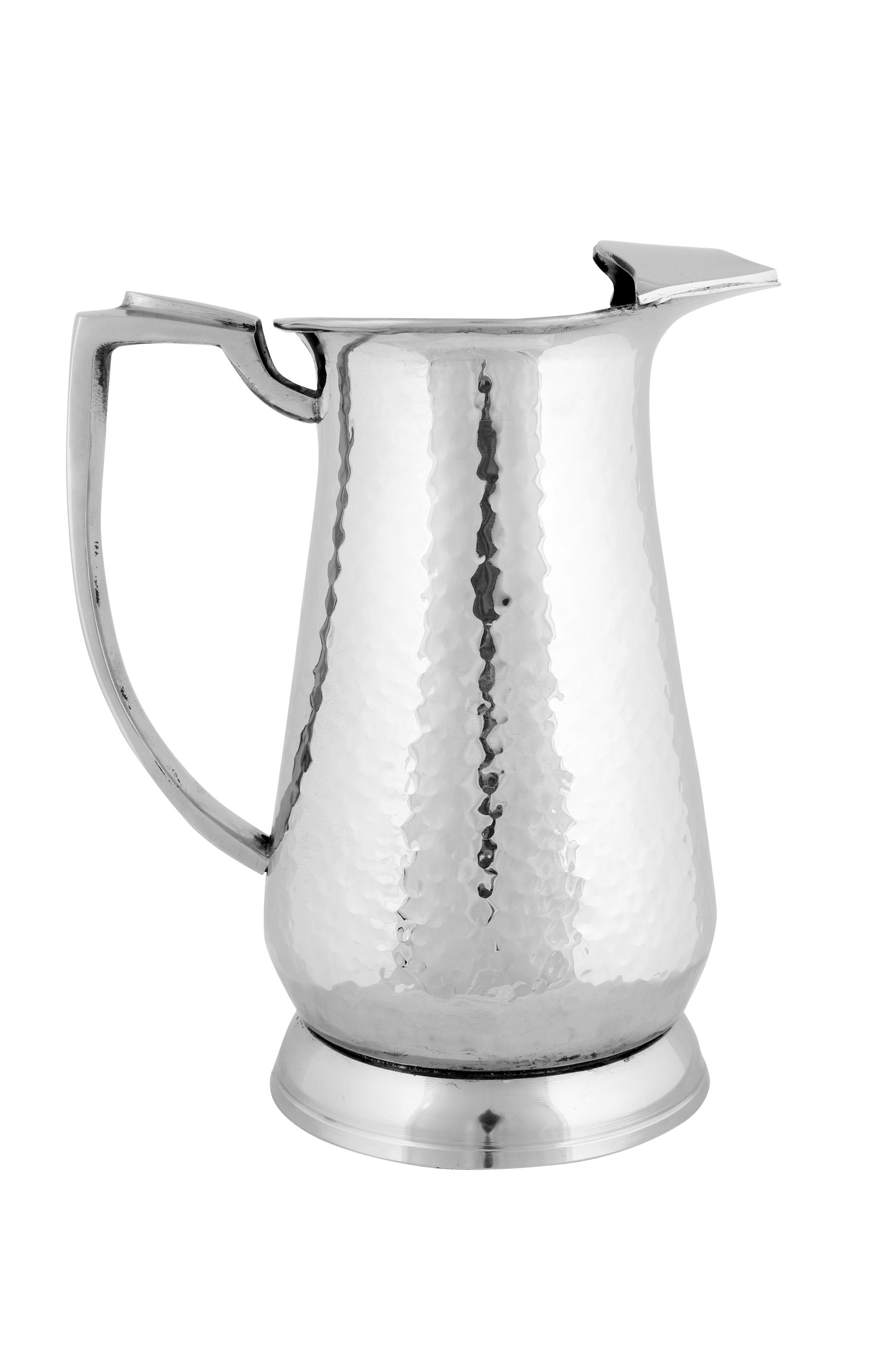Stainless Steel Hammered Jug Pitcher with Ice Cut Design, 1.6 Liters