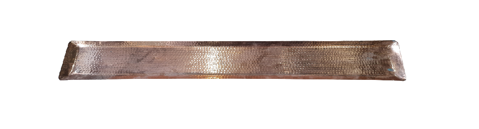 Stainless Steel Hammered Rectangle Shape Serving or Display Platter, 36 x 6