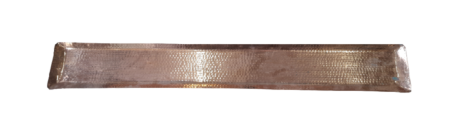 Copper Hammered Rectangle Shape Display Platter, 36 x 6