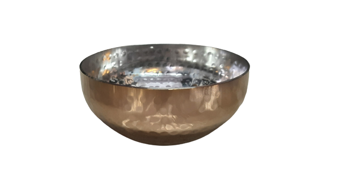 Rose Gold Finish Hammered Stainless Steel Bowl / Katori, PVD Coating, 60 ml, 150 ml & 200 ml