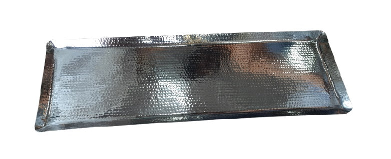 Hammered Finish Rectangular Shape Serving or Display Platter, 36 x 12, Stainless Steel, Huge Size