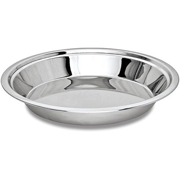 Plat ou Plateau Rond en Acier Inoxydable pour Pâte, 17", Usage Intensif
