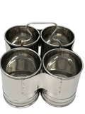 Ensemble de service alimentaire profond en acier inoxydable, 4 bols, robuste, 5