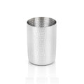 Stainless Steel Hammered Flat Water Glass, 300 ML, Round