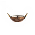 Mini Copper/Stainless Steel Hammered Kadhai or Karahi for Serving #0, 175 ML, D/W, 4.3