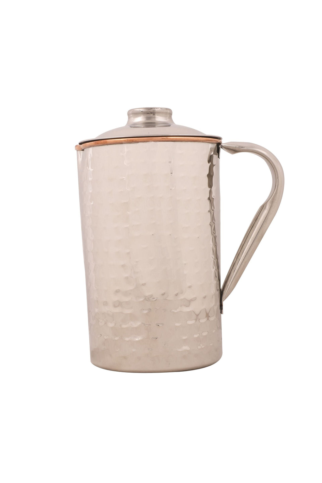Pichet martelé en acier inoxydable/cuivre, 1,6 litre