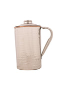 Pichet martelé en acier inoxydable/cuivre, 1,6 litre