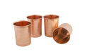Copper Glass Tumbler with Silver Touch Design, 250 ML