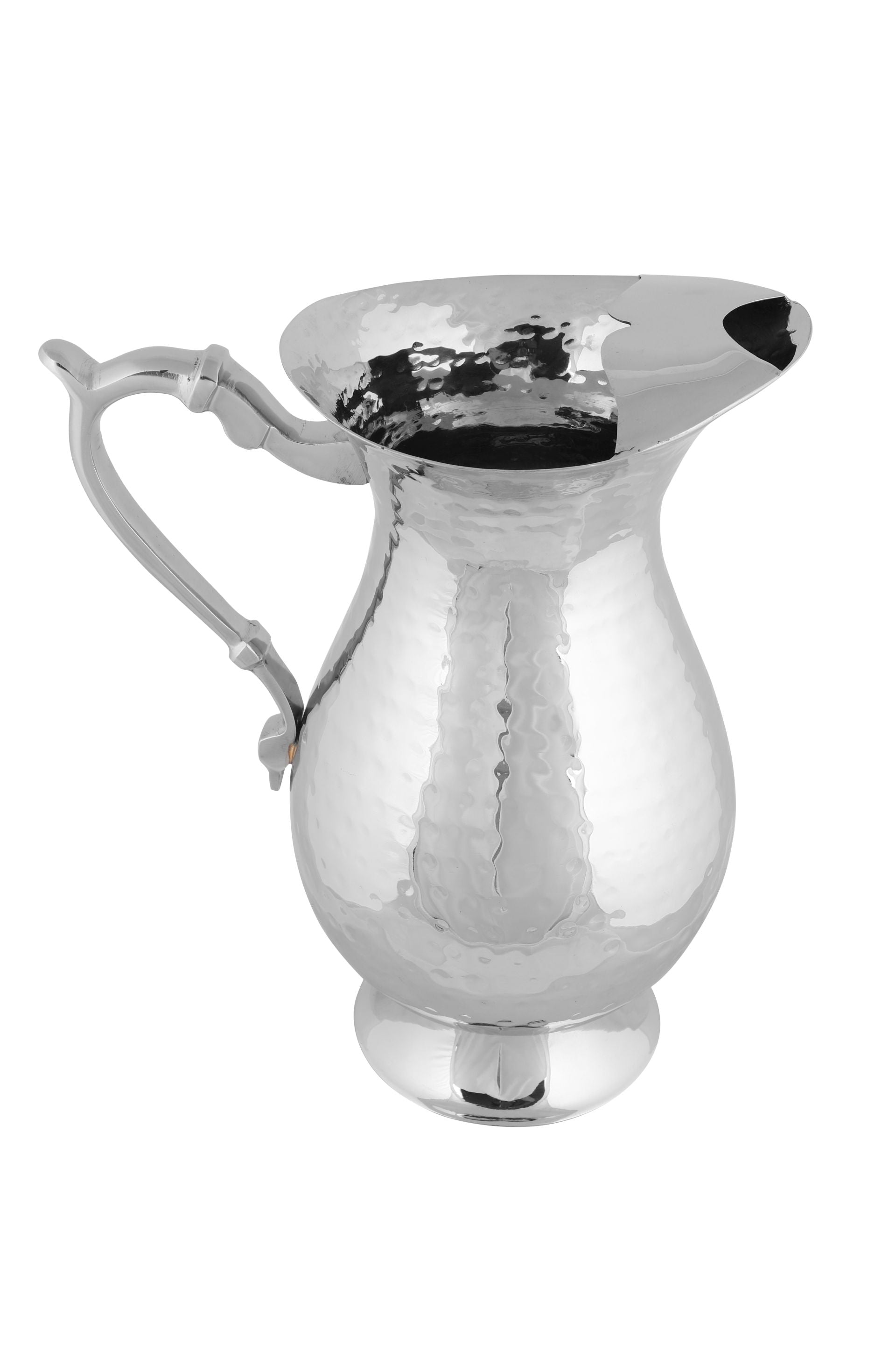 Stainless Steel Hammered Jug Pitcher with Steel Handle, 1.5 Liters