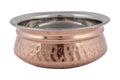 Copper/Stainless Steel Hammered Mini Handi Bowl for Serving #00, 175 ML, D/W, 3.75