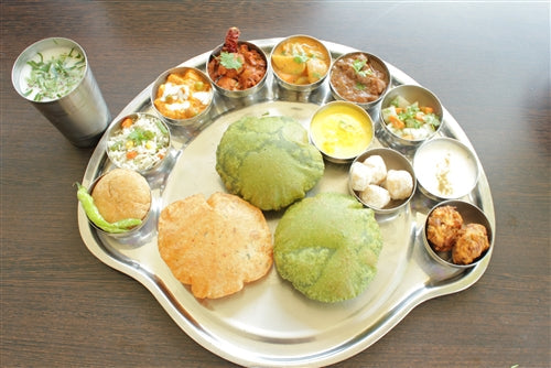 Stainless Steel Premium Thali/Platter, 17", Heavy Duty