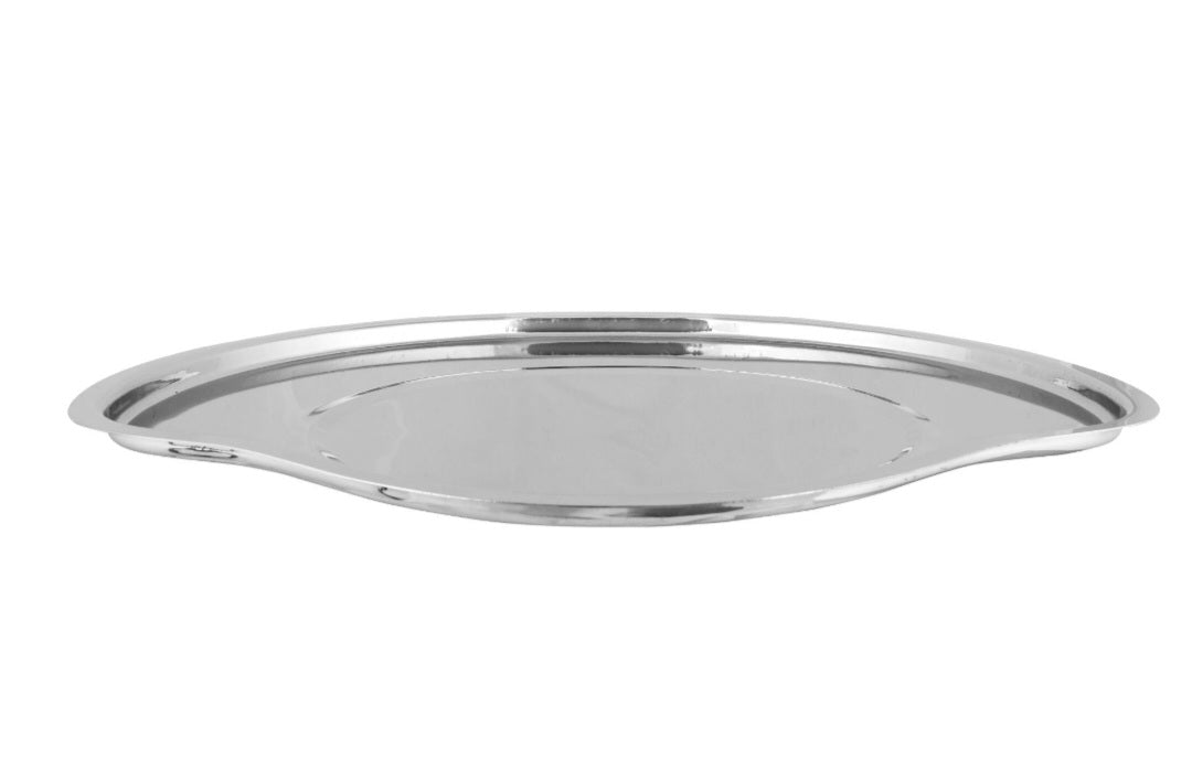 Stainless Steel Premium Thali, 17", Heavy Duty