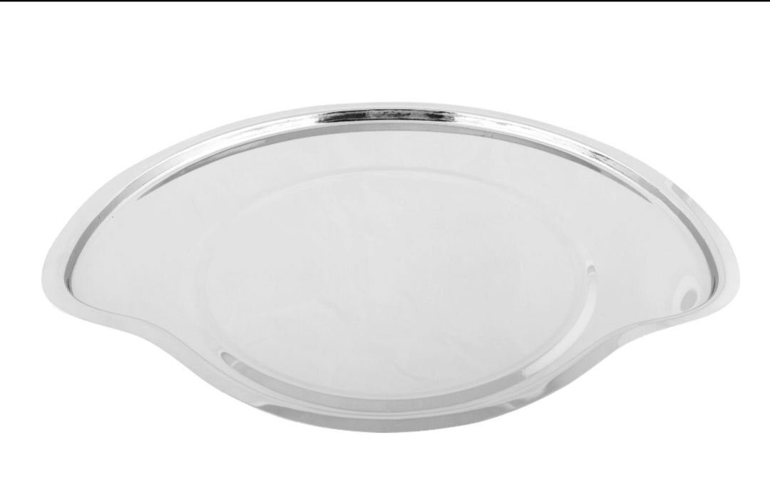 Stainless Steel Premium Thali, 17", Heavy Duty