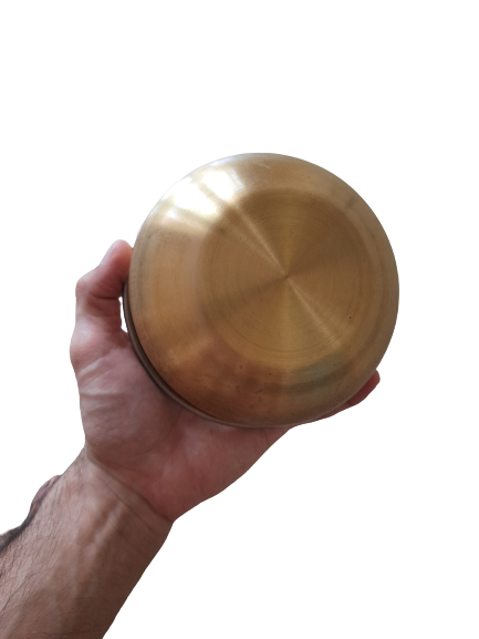 Brass Coating Traditional Serving Handi, 500 ml, Stainless Steel