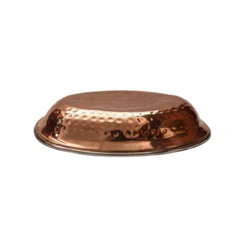 Copper Stainless Steel D/W Hammered Oval Entree Dish For Serving #1, 350 ML, 7.5