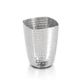 Stainless Steel Hammered Square Shape Water Glass Tumbler, 300 ML