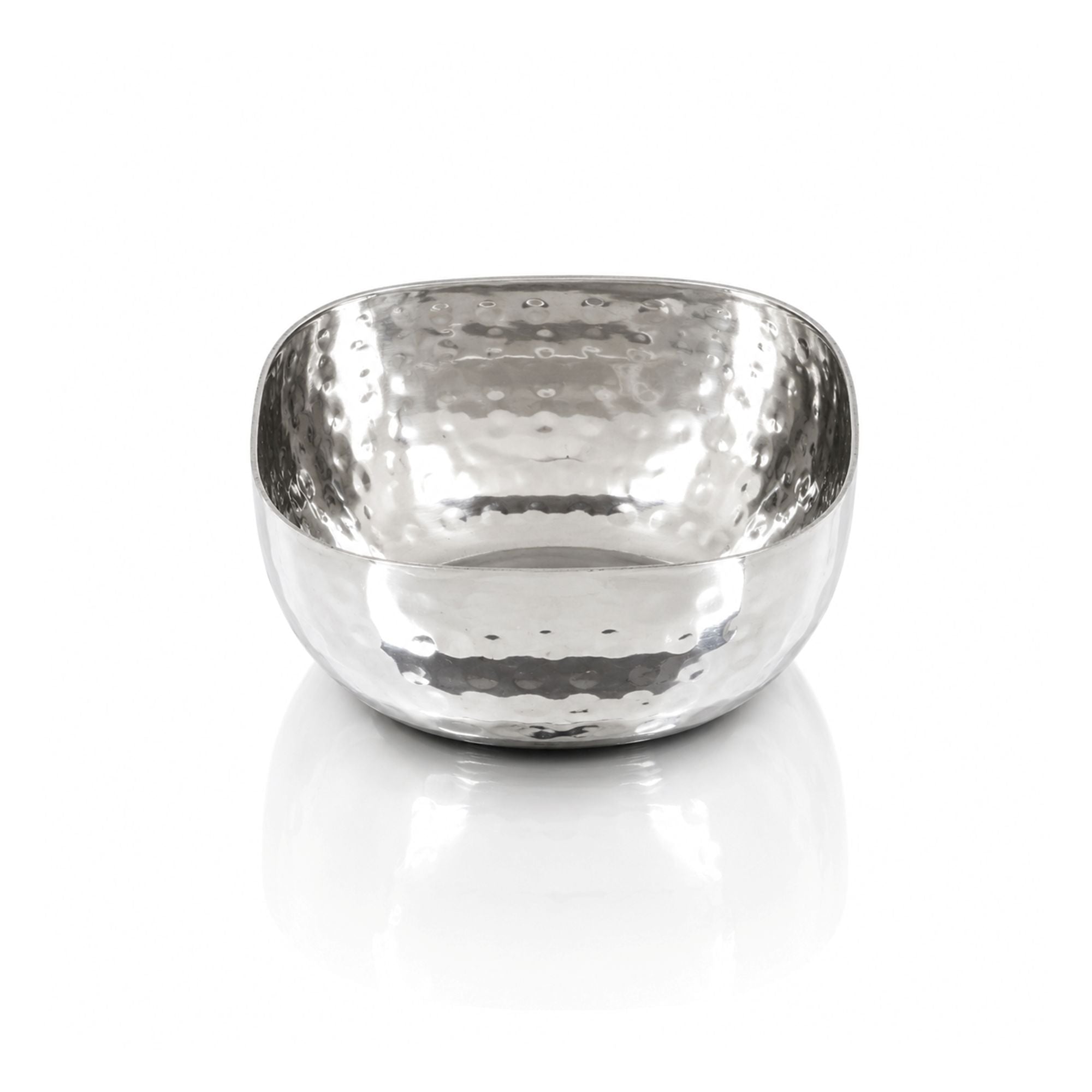 Stainless Steel Hammered Square Shape Katori / Bowl For Serving, 150 ML, 3.25