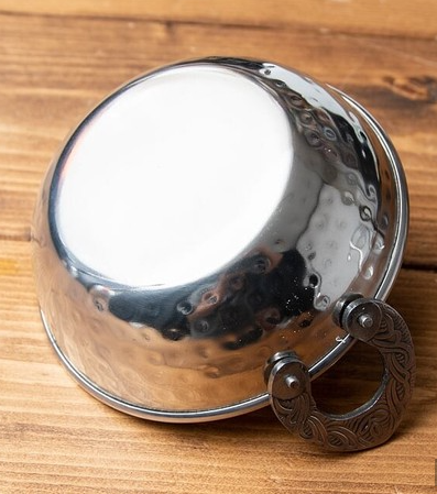 Stainless Steel Hammered Double wall Serving Kadhai or Karahi #1, 350 ML, 5